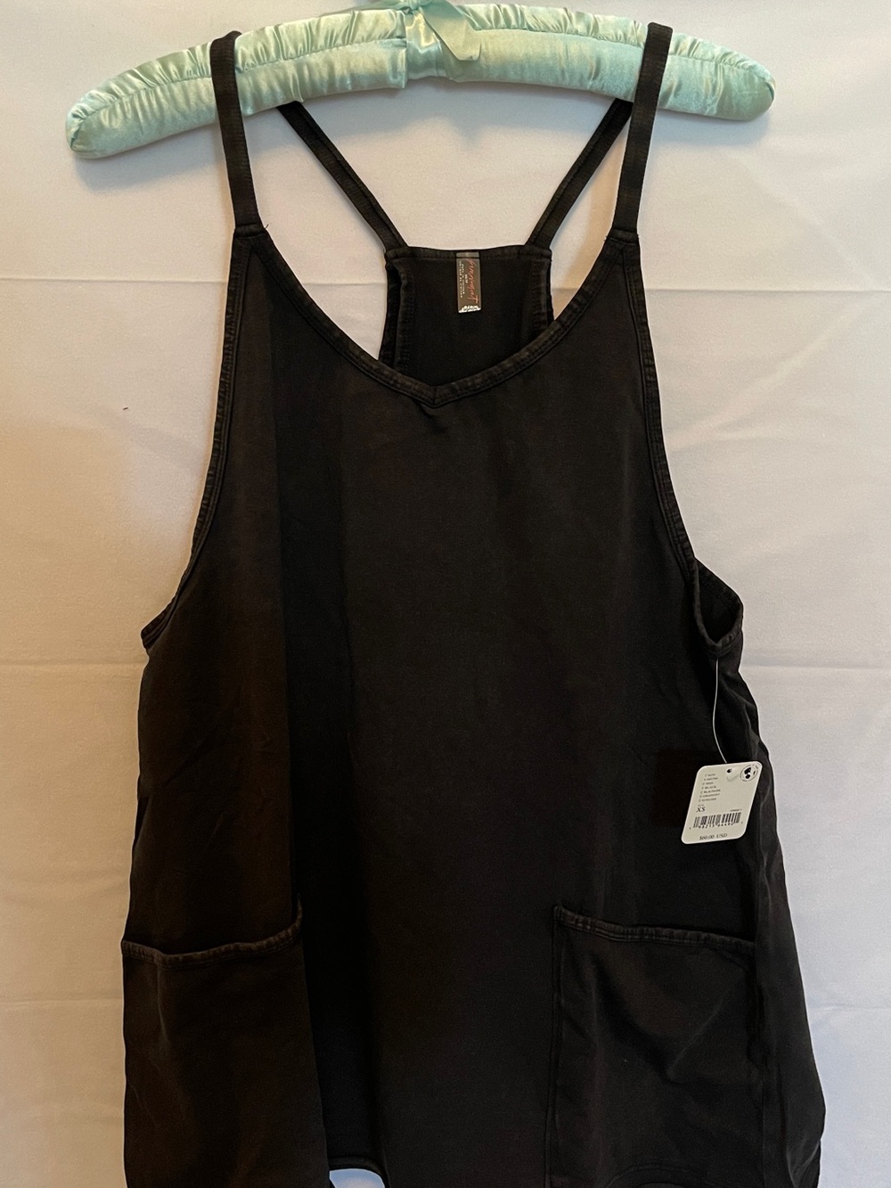 Free People Movement Black Mini Dress Tank Top - Sleek Piece shorts built in